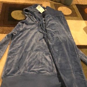 Blue Velvet/ Velour Sweatsuit